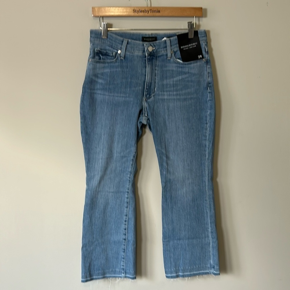 Banana Republic Mid Rise Crop Flare Jean Released Hem Sundance Wash Sz 29 NEW